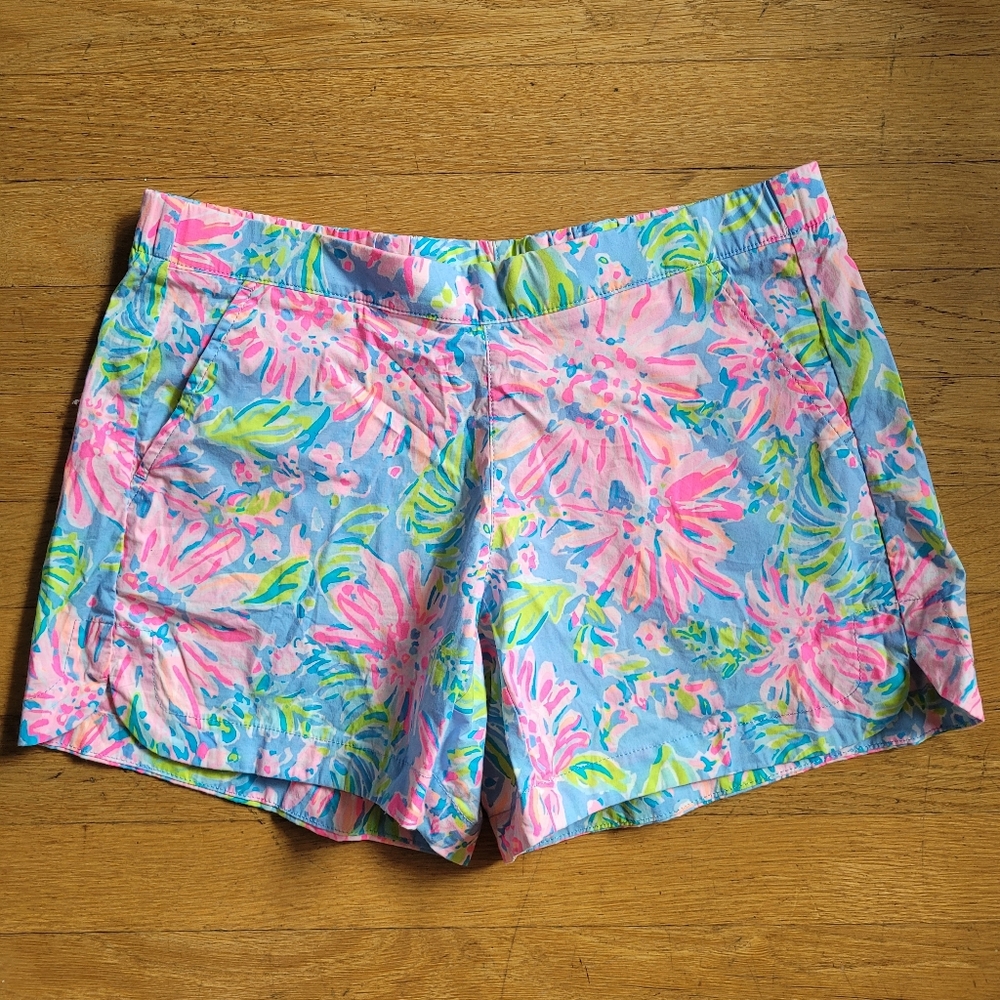 Lilly Pulitzer Ocean View Shorts Blue Peri Sunrise Bay